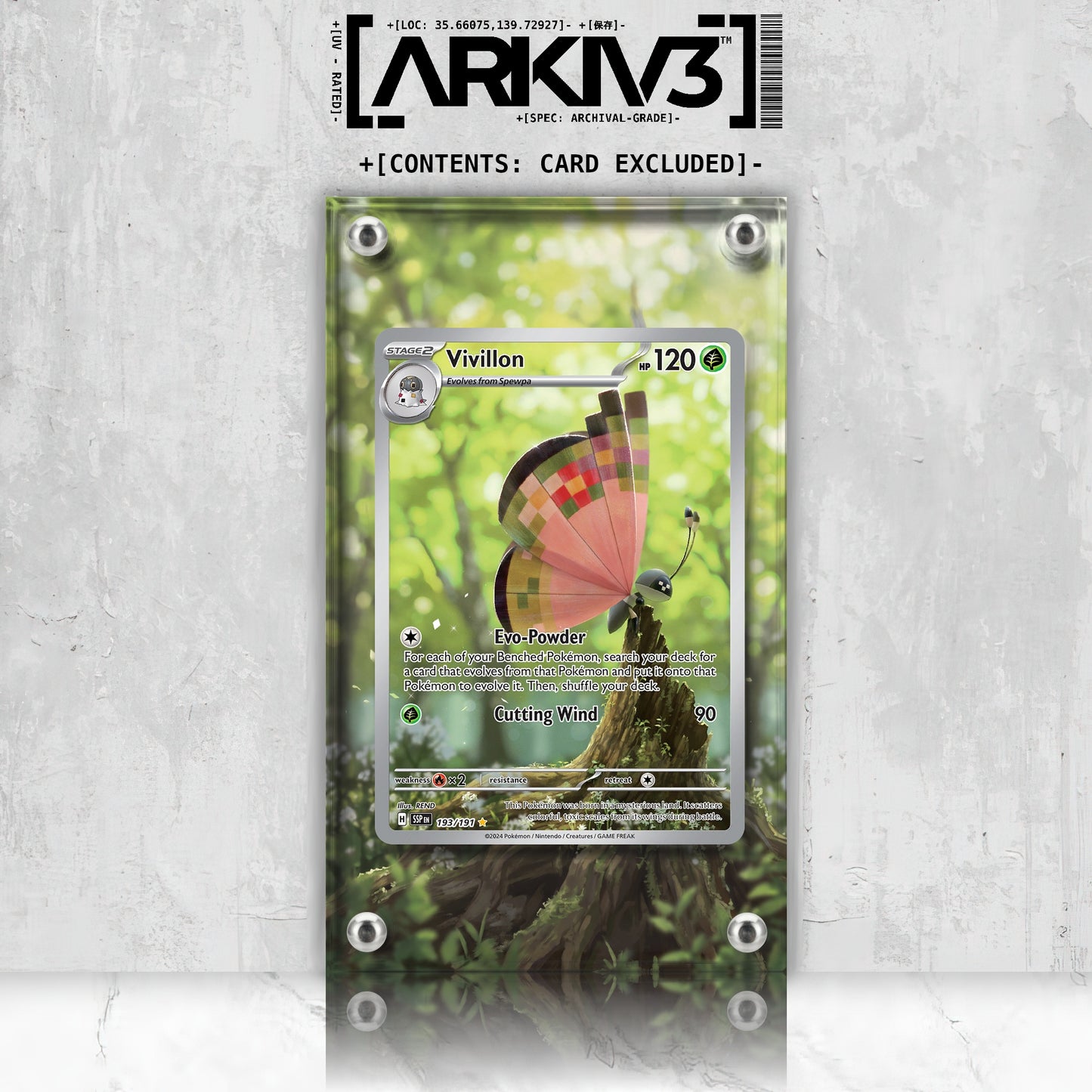 [UNIT: 193/191] // Vivillon Extended Art Display Case - Raw