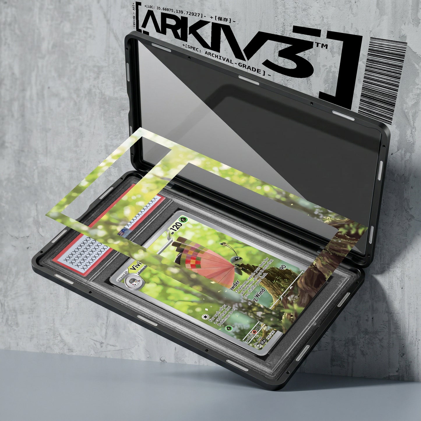 ARKIV3 PSA graded exploded mockup
