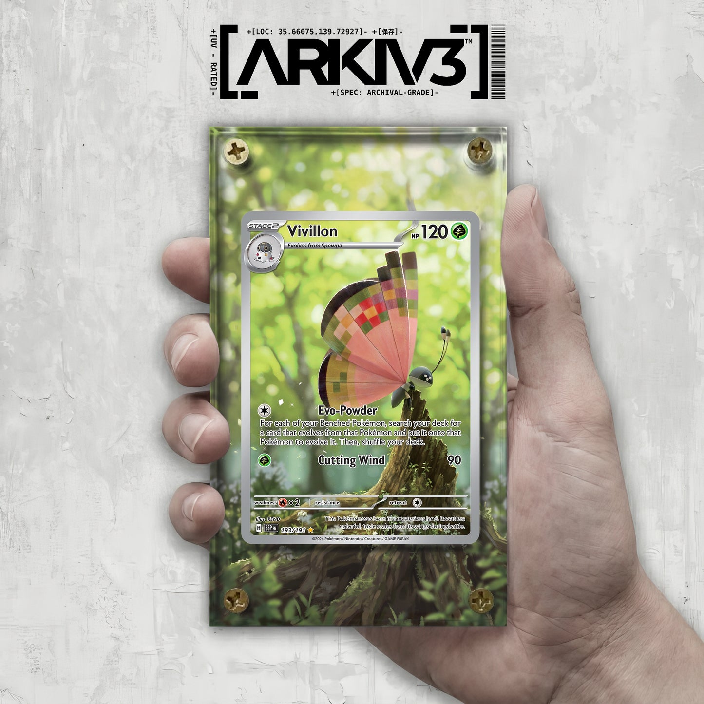 [UNIT: 193/191] // Vivillon Extended Art Display Case - Raw