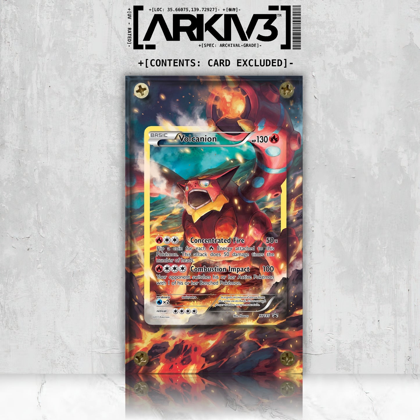[UNIT: XY185] // Volcanion Extended Art Display Case - Raw
