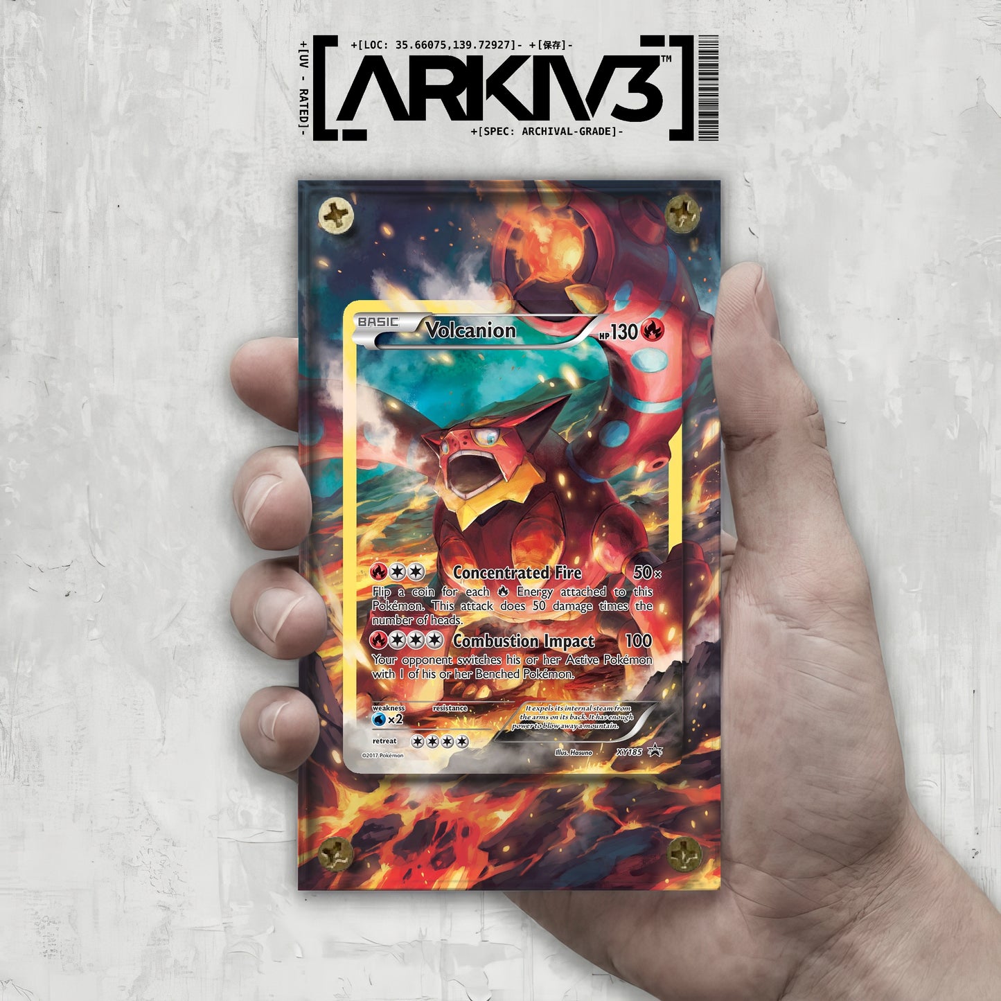 [UNIT: XY185] // Volcanion Extended Art Display Case - Raw