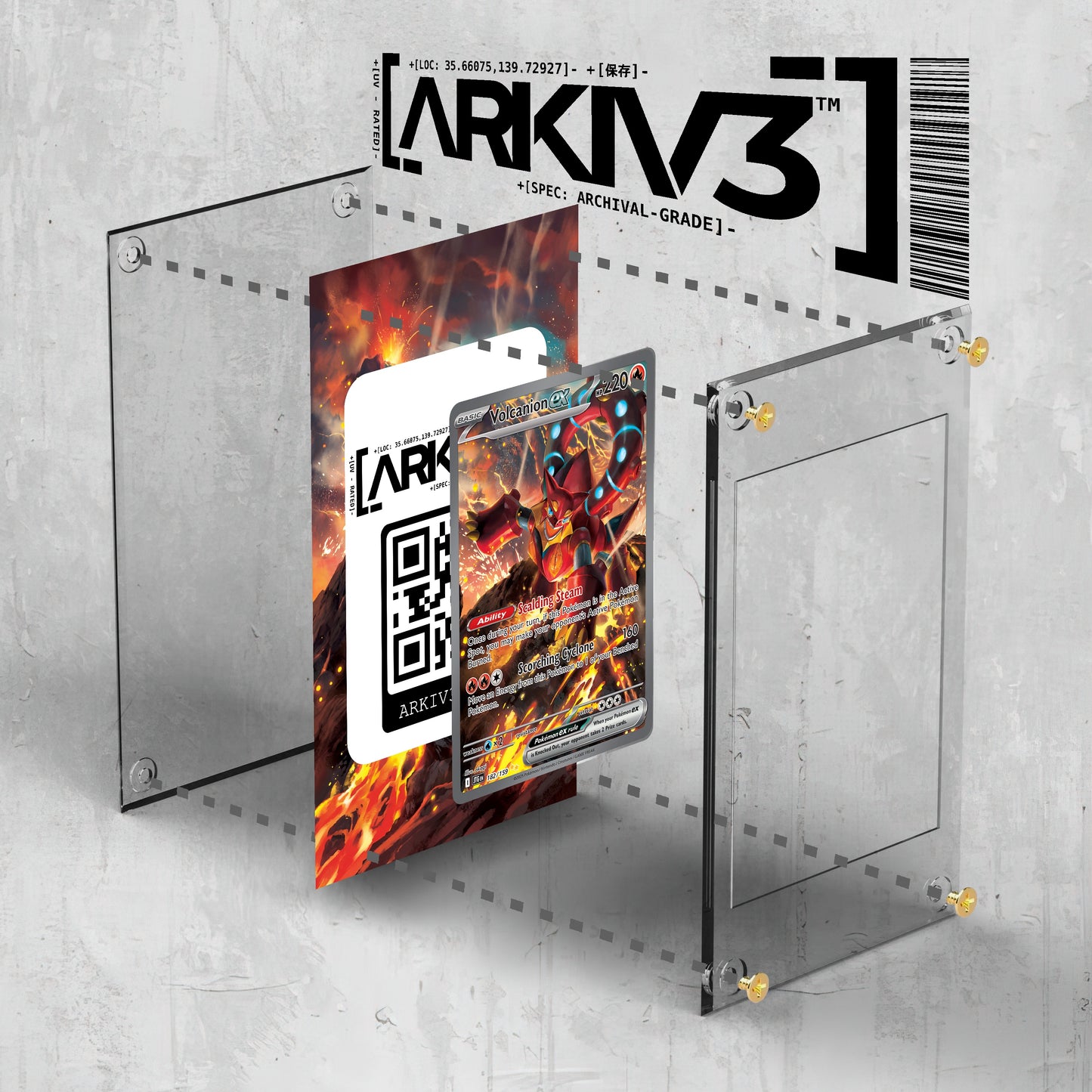[UNIT: 182/159] // Volcanion ex Extended Art Display Case - Raw