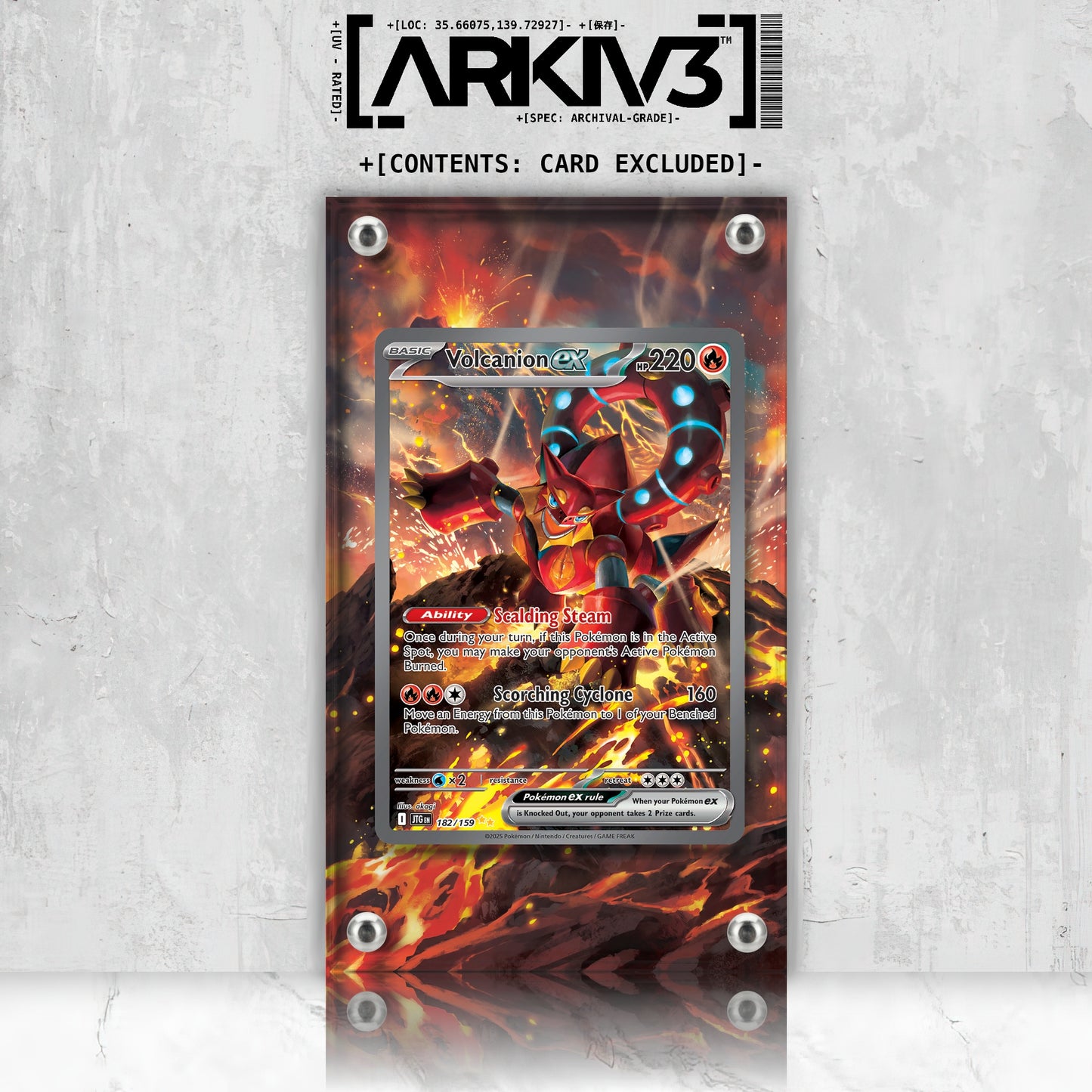 [UNIT: 182/159] // Volcanion ex Extended Art Display Case - Raw