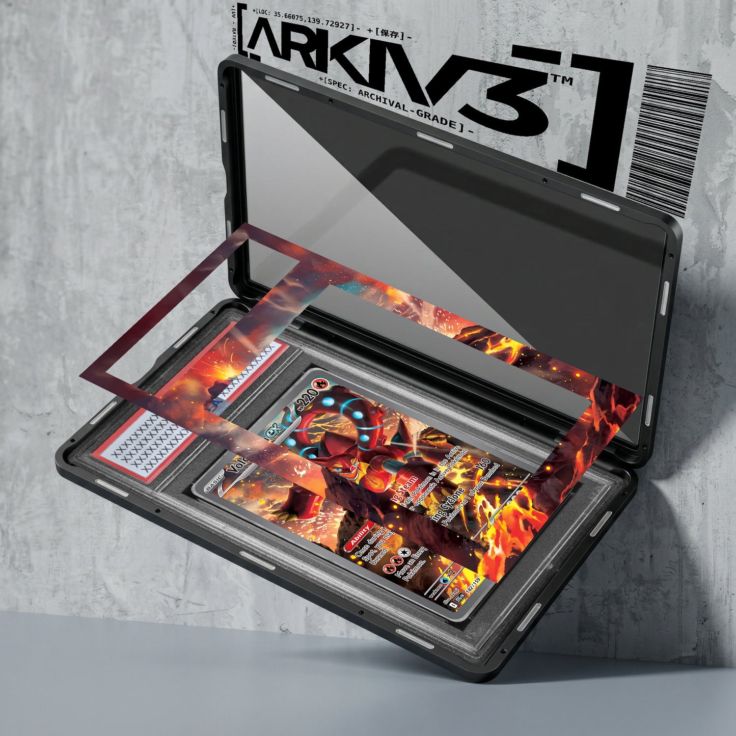 ARKIV3 PSA graded exploded mockup