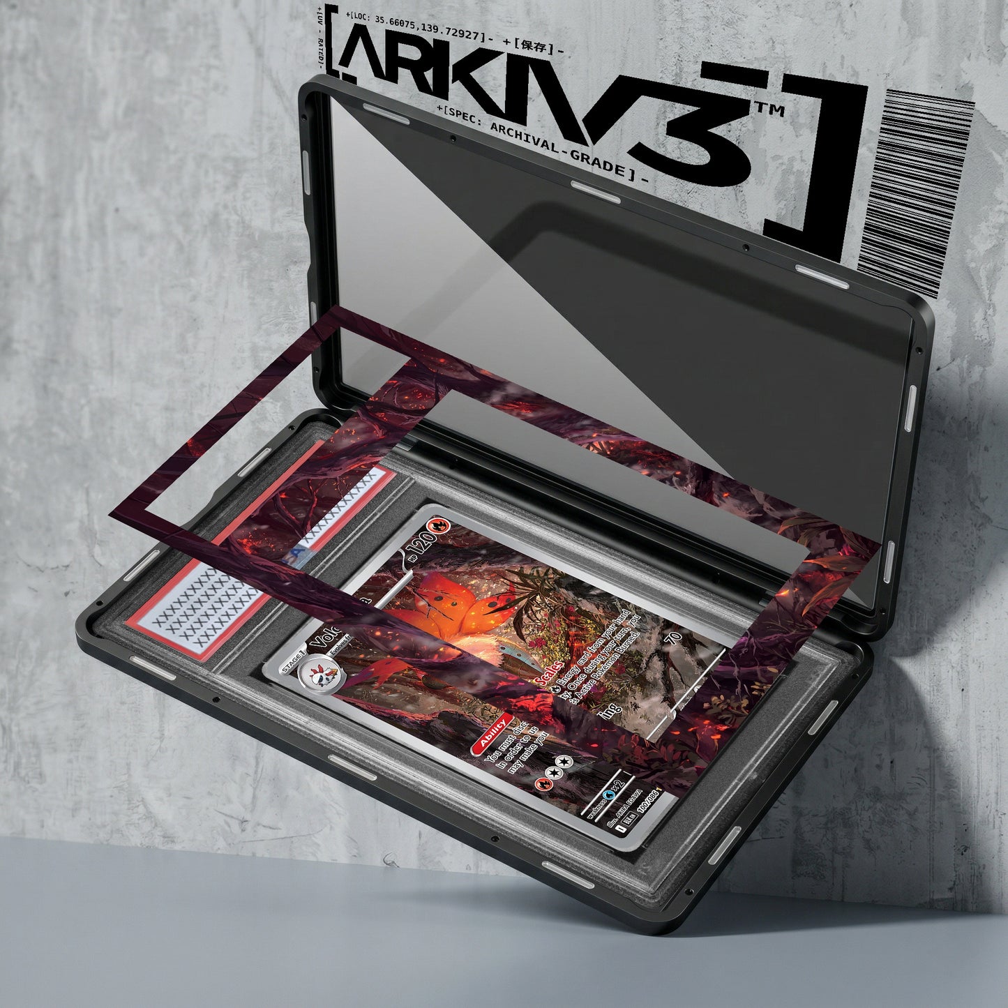 ARKIV3 PSA graded exploded mockup