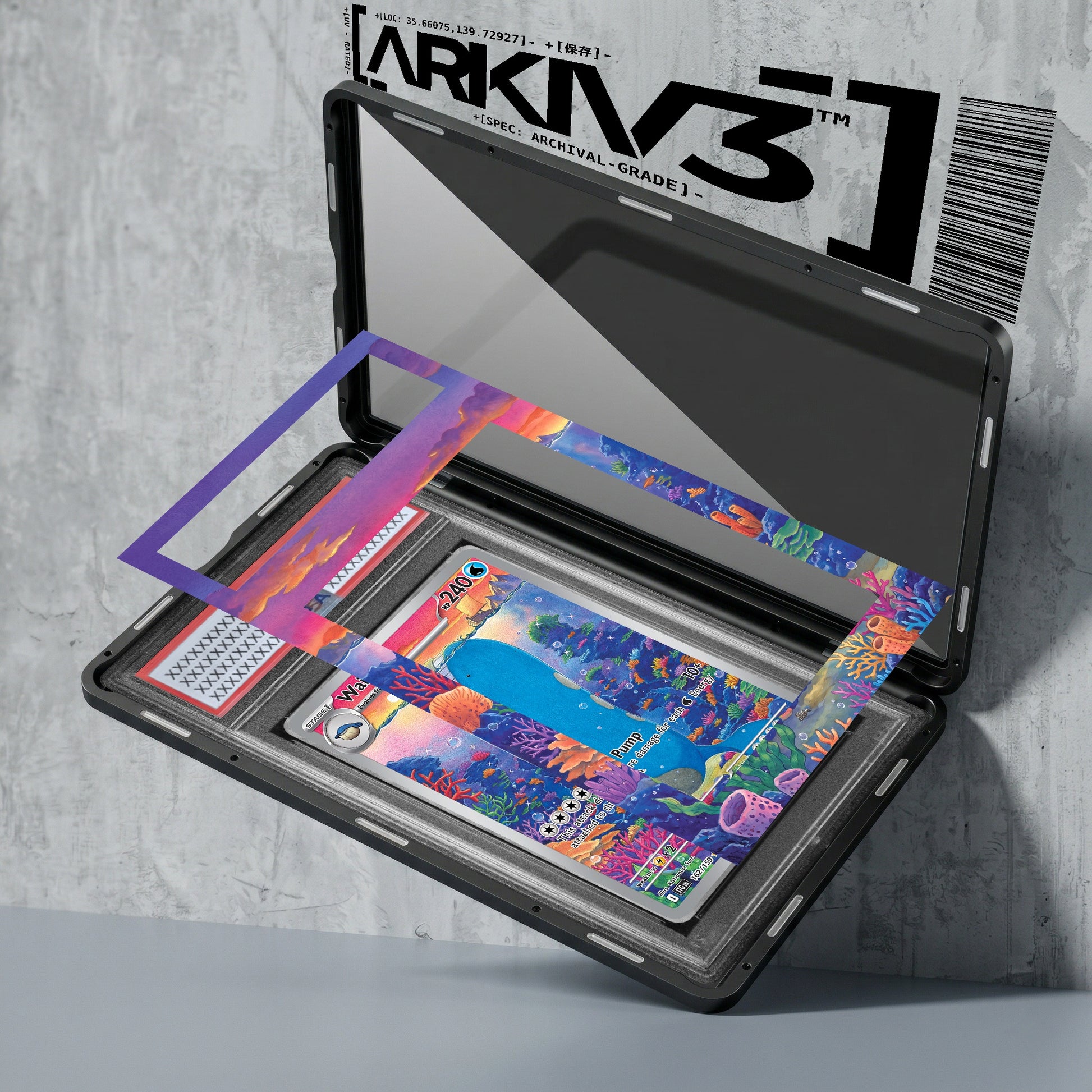 ARKIV3 PSA graded exploded mockup