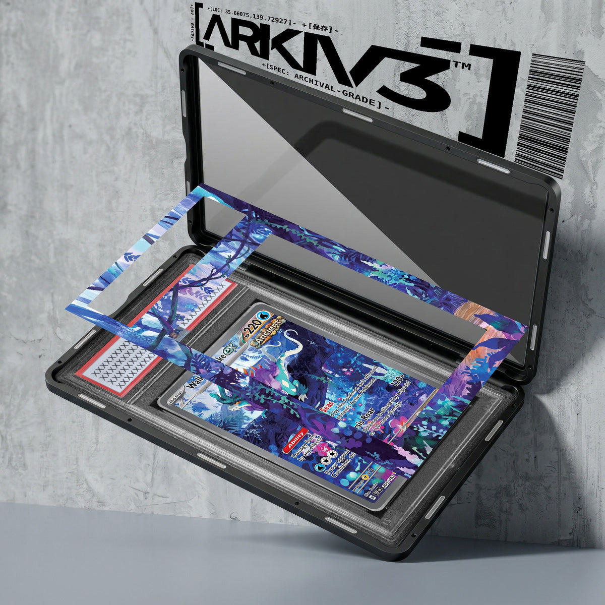 ARKIV3 PSA graded exploded mockup
