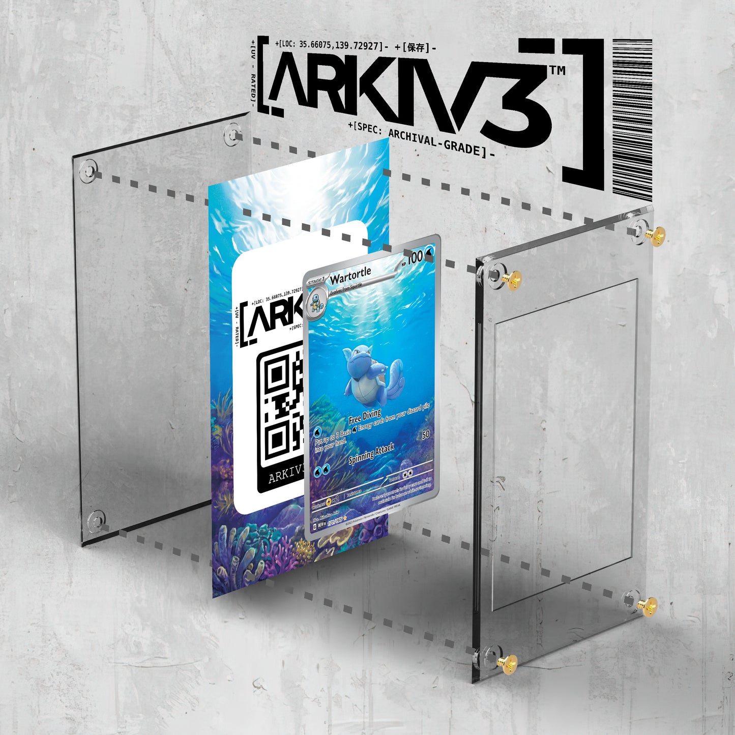 [UNIT: 171/165] // Wartortle Extended Art Display Case - Raw