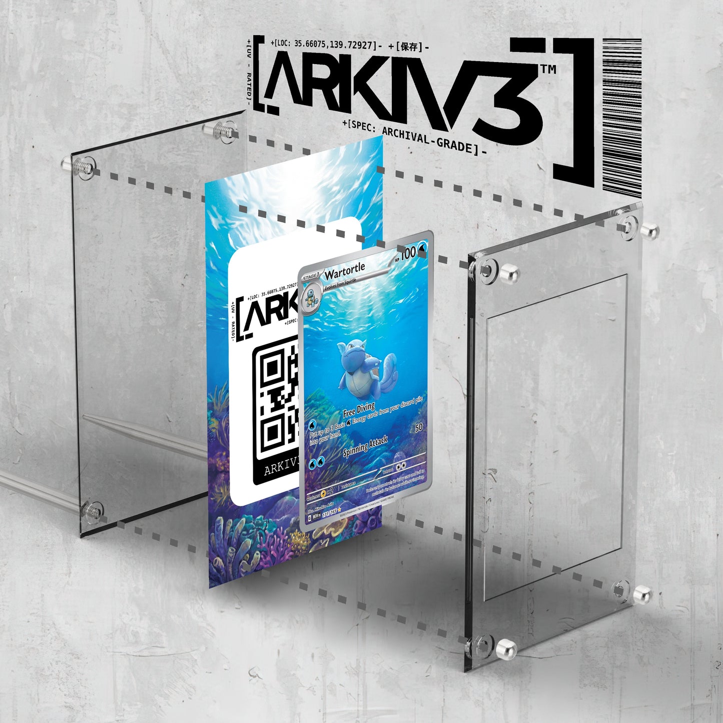 [UNIT: 171/165] // Wartortle Extended Art Display Case - Raw