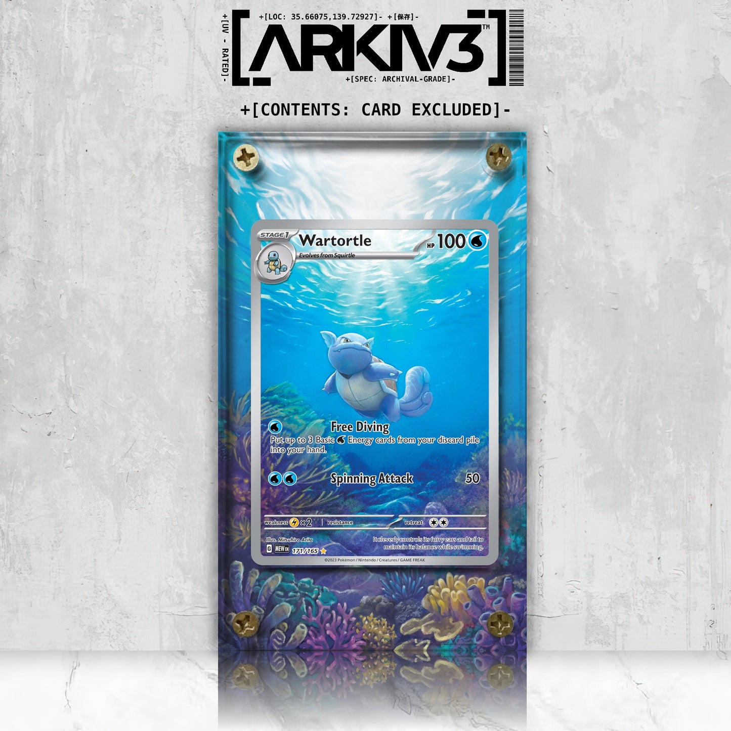 [UNIT: 171/165] // Wartortle Extended Art Display Case - Raw