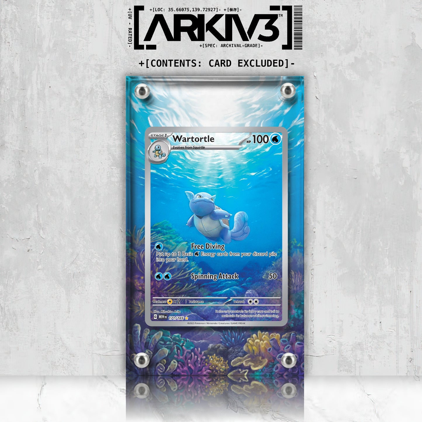 [UNIT: 171/165] // Wartortle Extended Art Display Case - Raw