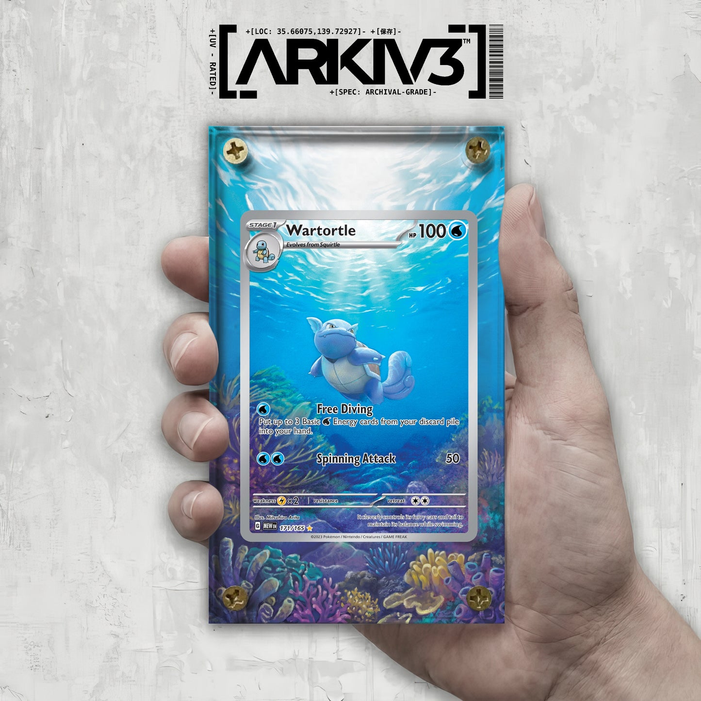 [UNIT: 171/165] // Wartortle Extended Art Display Case - Raw