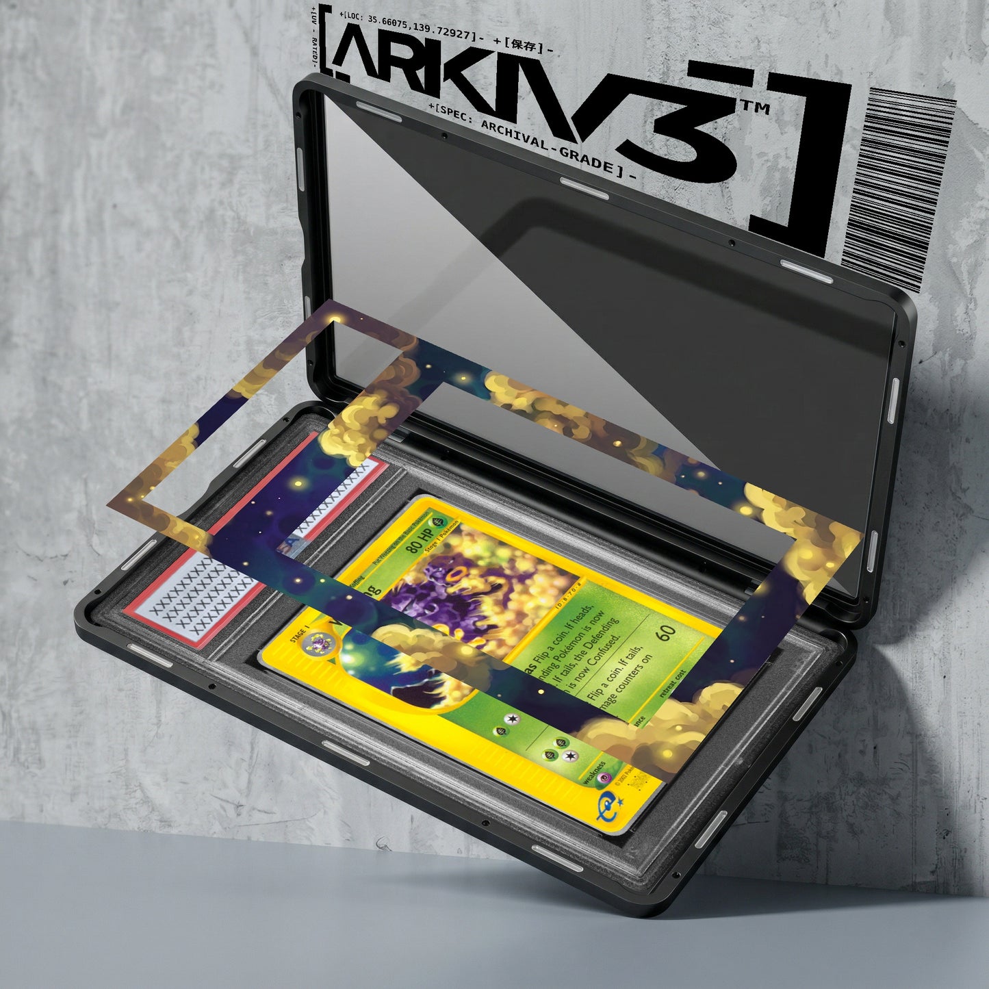 ARKIV3 PSA graded exploded mockup