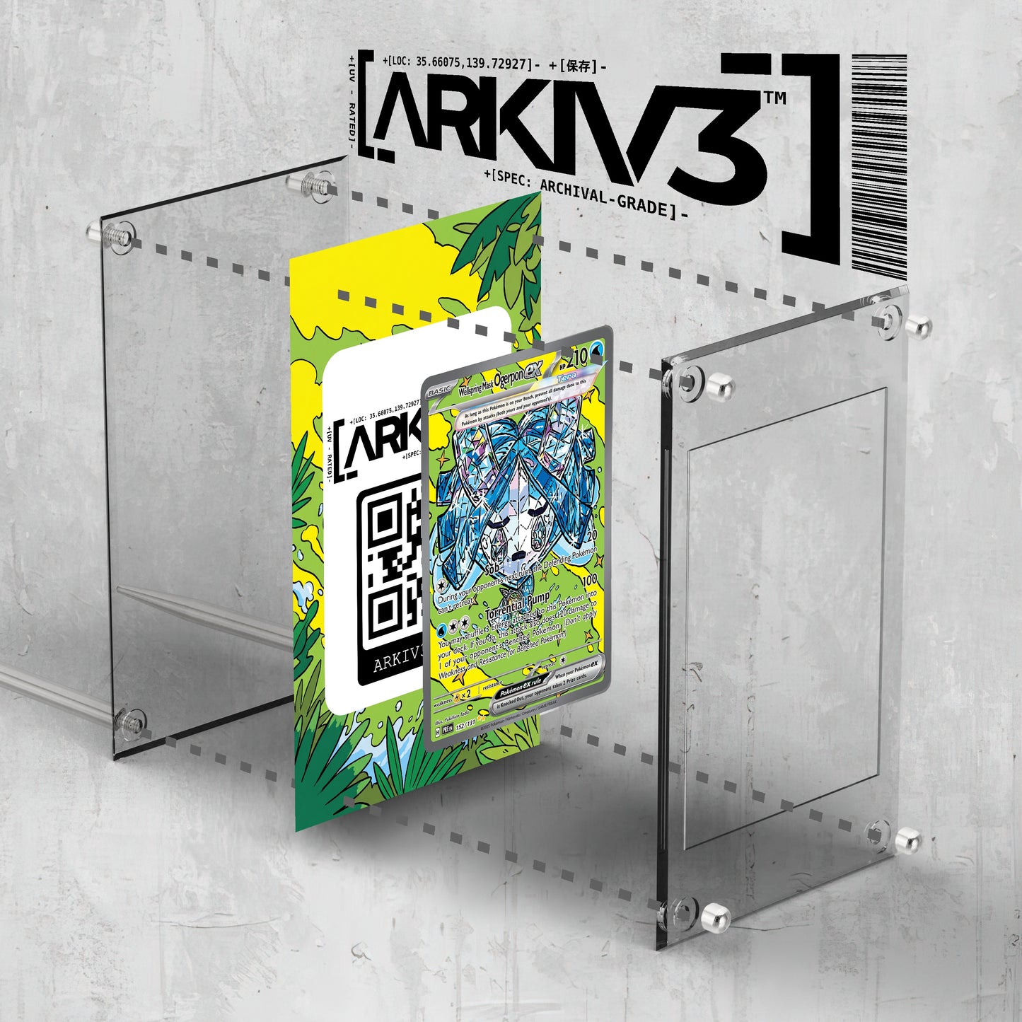 [UNIT: 152/131] // Wellspring Mask Ogerpon ex Extended Art Display Case - Raw