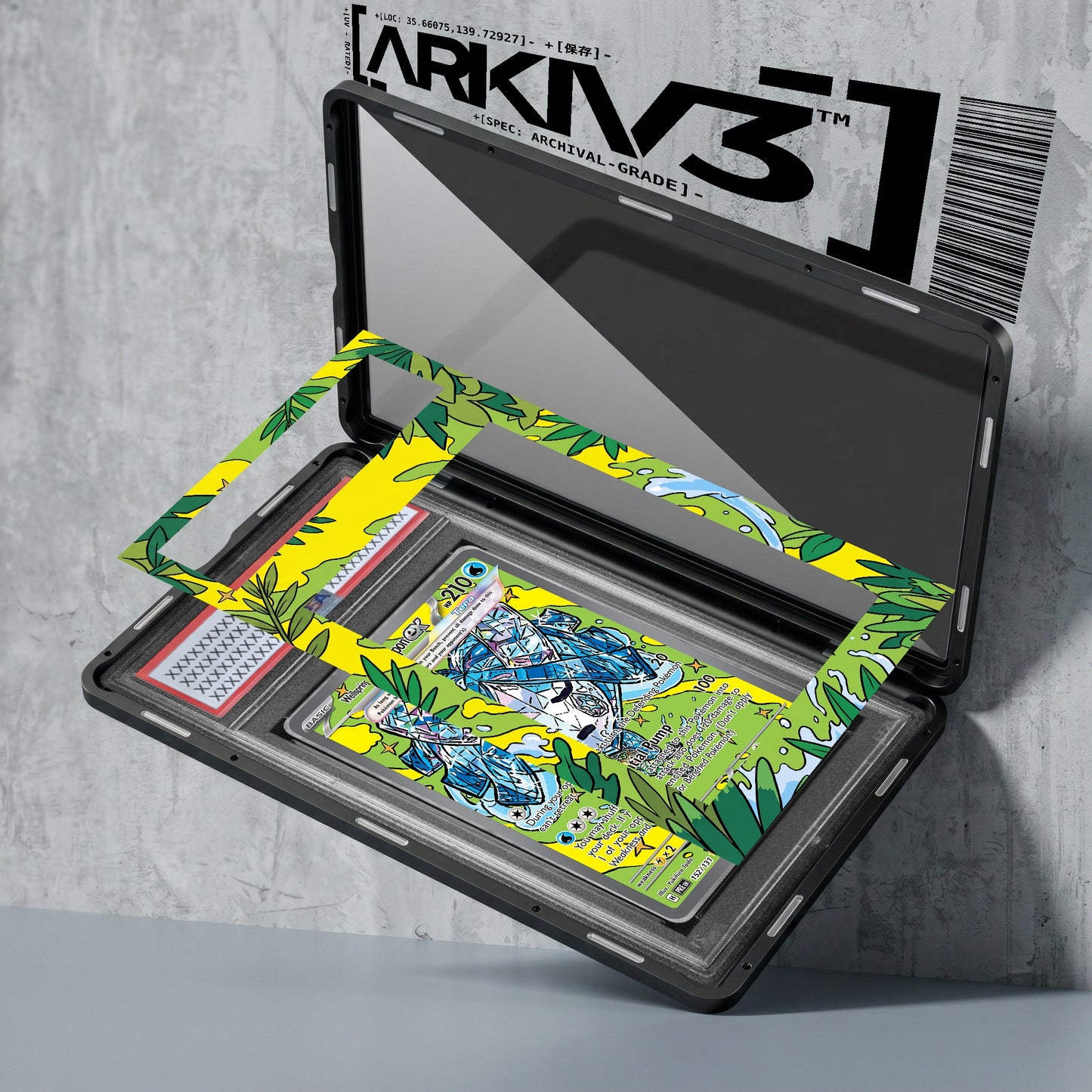 ARKIV3 PSA graded exploded mockup