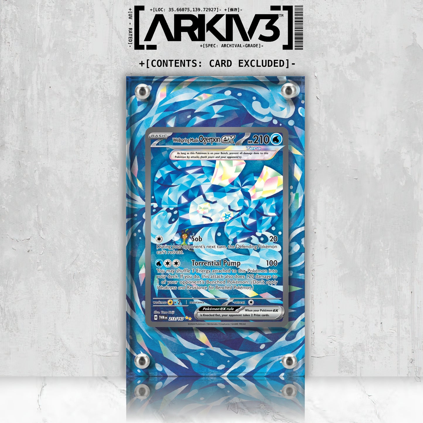 [UNIT: 213/167] // Wellspring Mask Ogerpon ex Extended Art Display Case - Raw