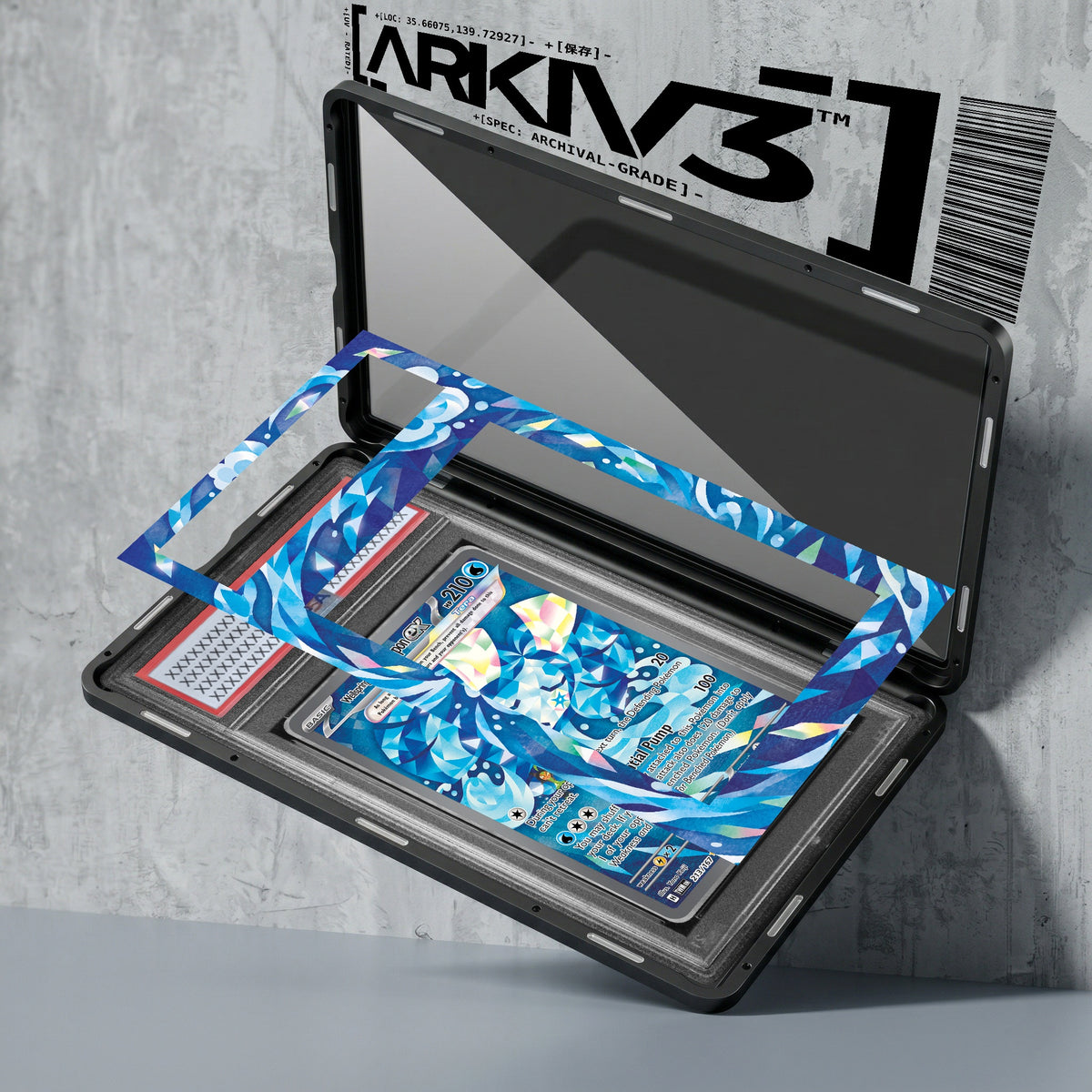 ARKIV3 PSA graded exploded mockup