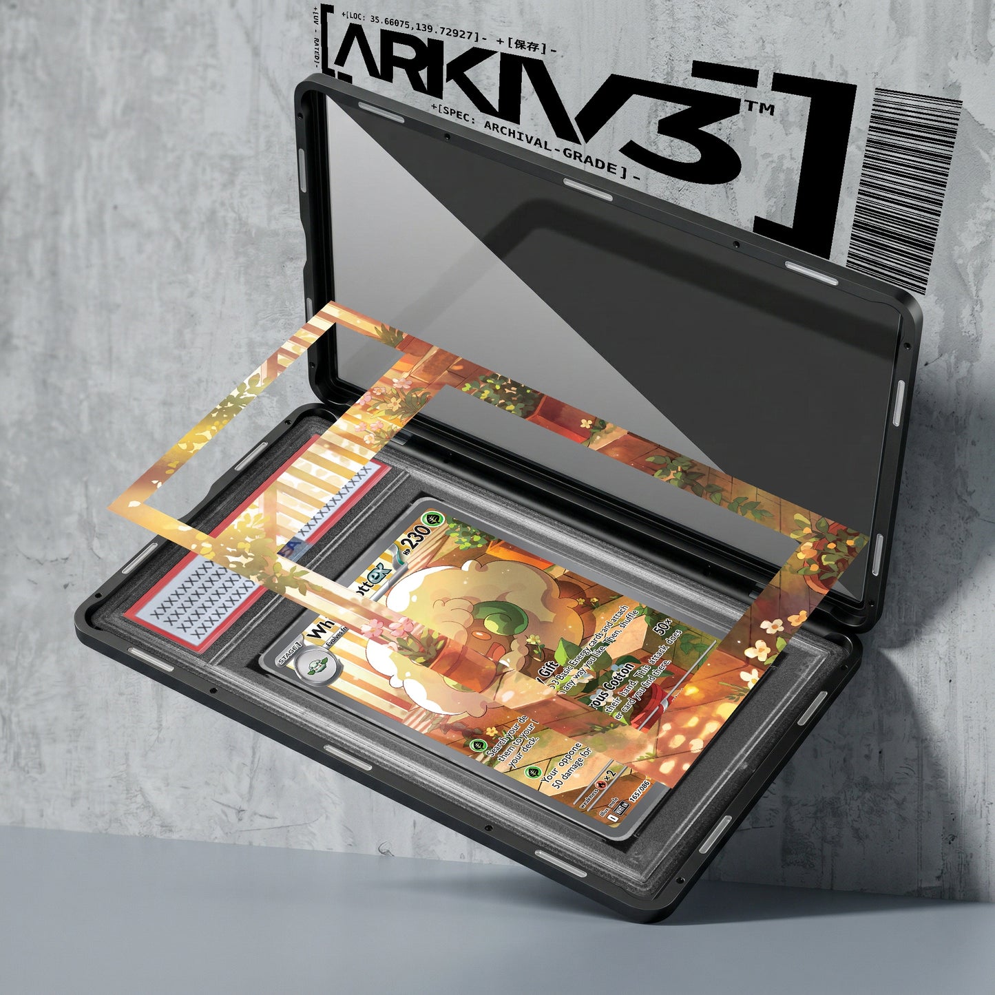 ARKIV3 PSA graded exploded mockup