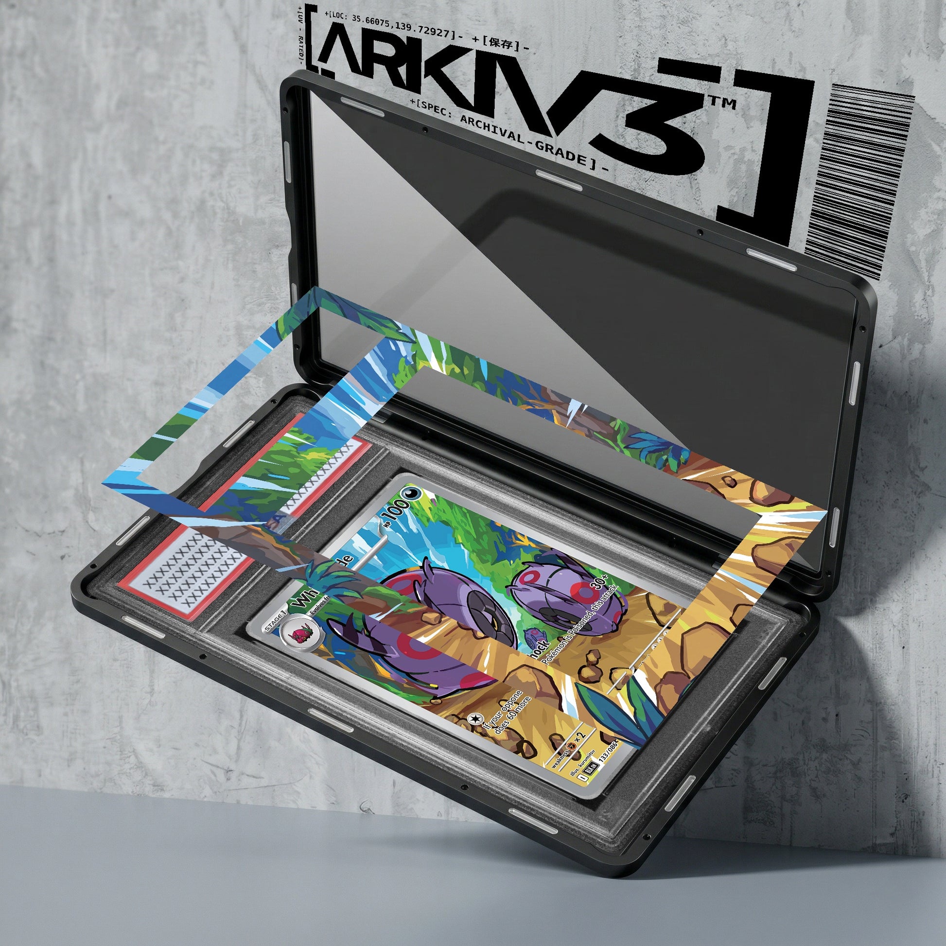 ARKIV3 PSA graded exploded mockup