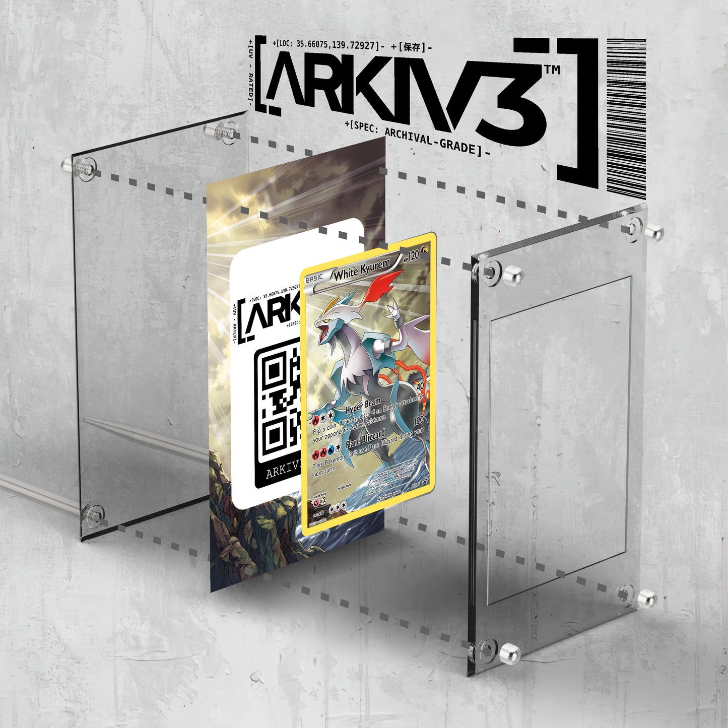 [UNIT: XY81/211] // White Kyurem Extended Art Display Case - Raw