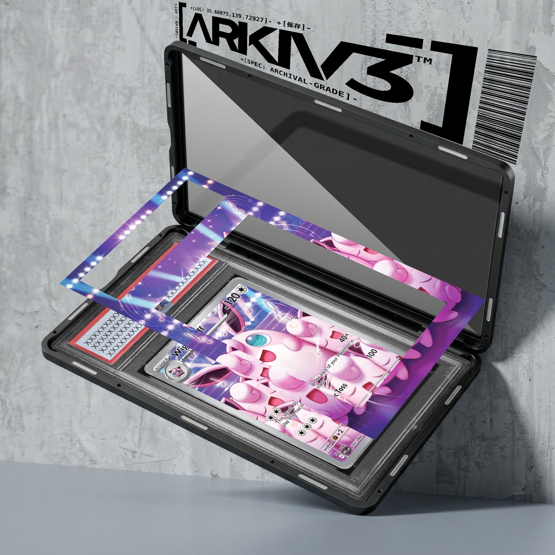 ARKIV3 PSA graded exploded mockup
