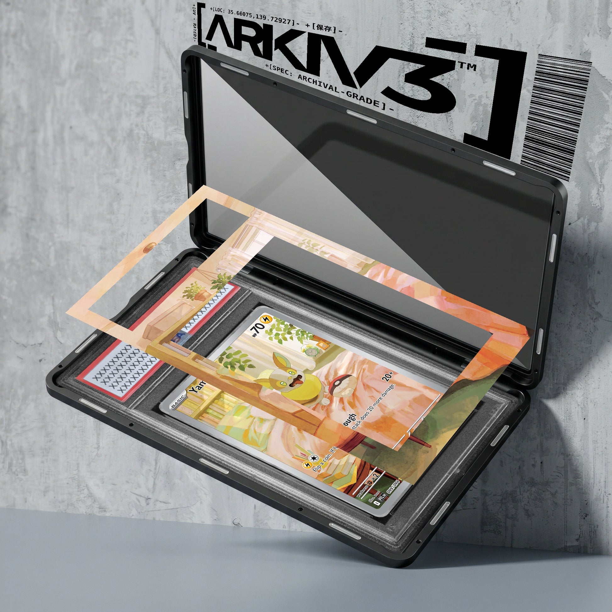 ARKIV3 PSA graded exploded mockup