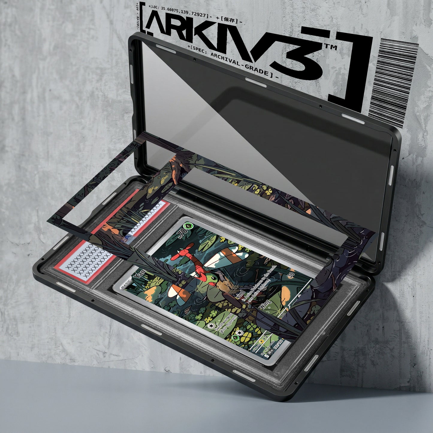 ARKIV3 PSA graded exploded mockup