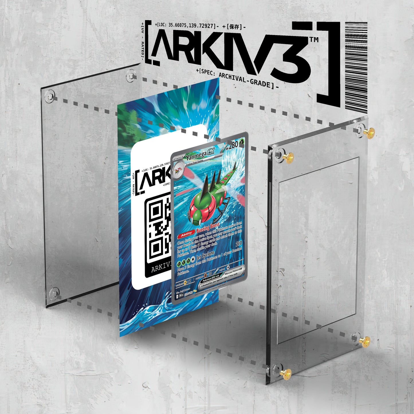[UNIT: 228/182] // Yanmega ex Extended Art Display Case - Raw