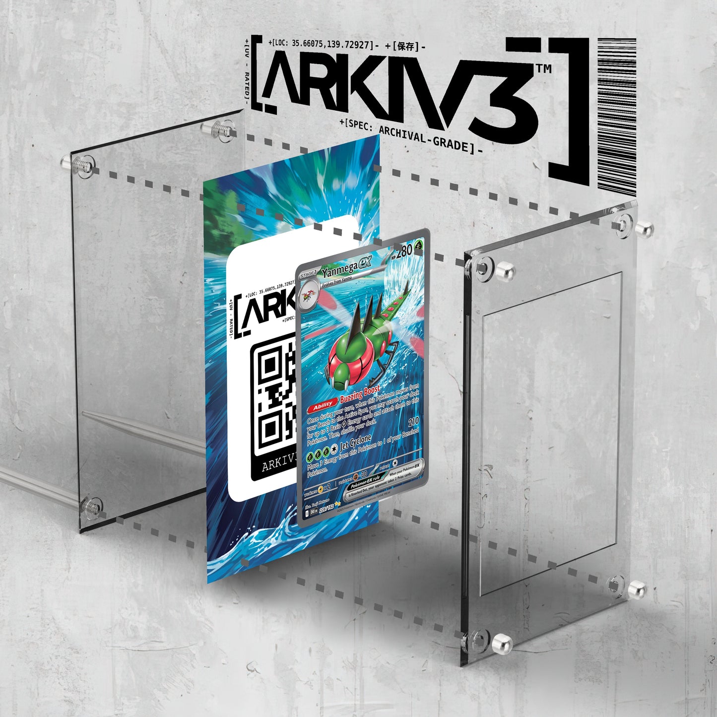 [UNIT: 228/182] // Yanmega ex Extended Art Display Case - Raw