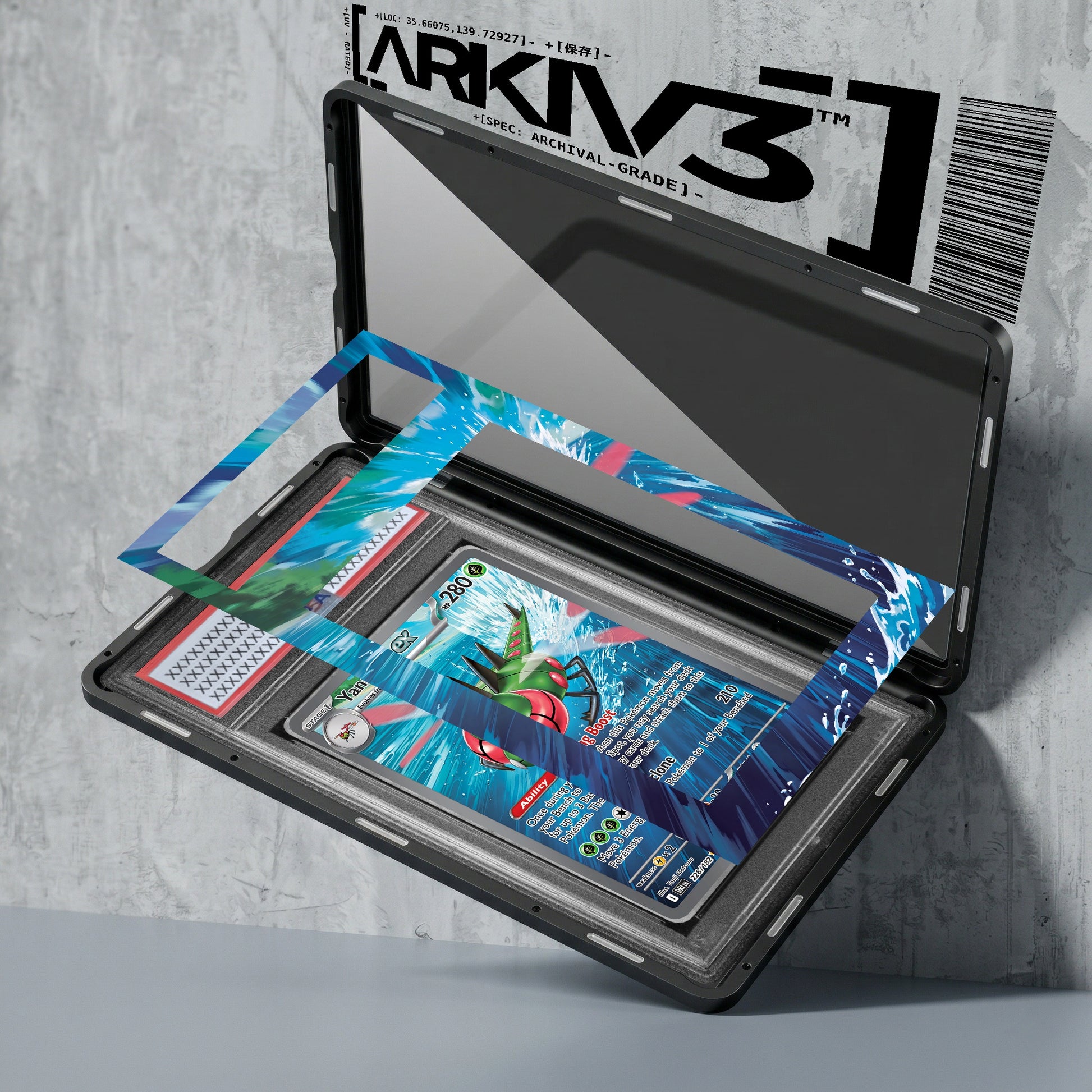ARKIV3 PSA graded exploded mockup