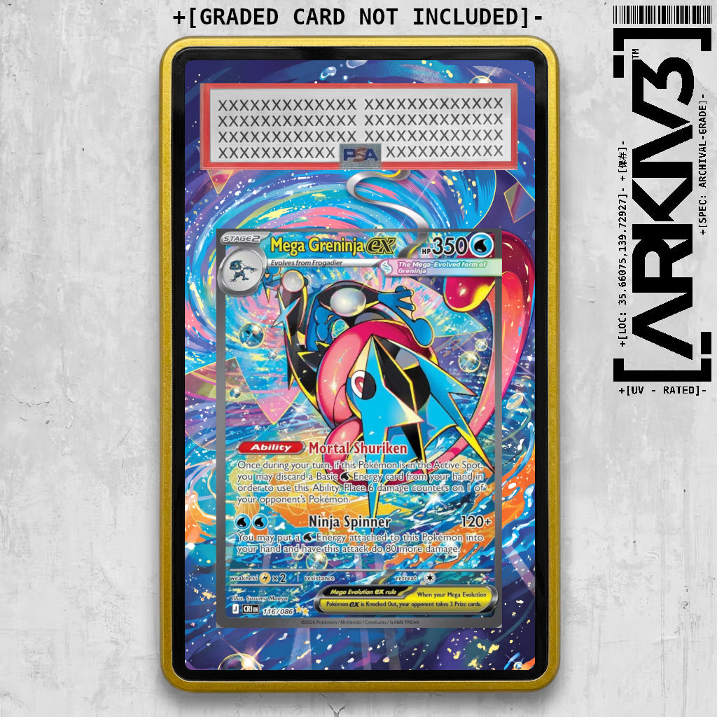 [UNIT: 116/086] // Mega Greninja ex Extended Art Display Case - Graded