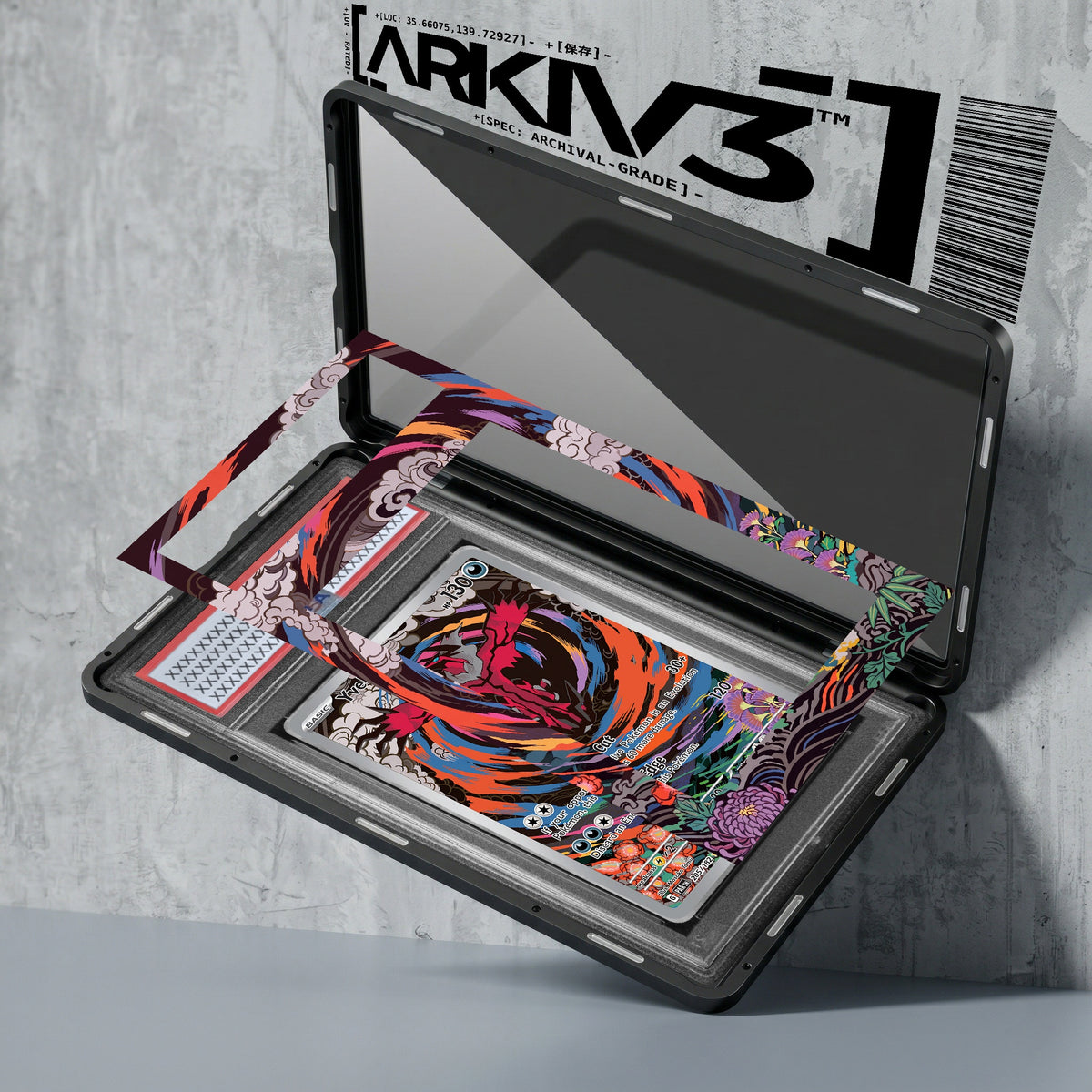 ARKIV3 PSA graded exploded mockup