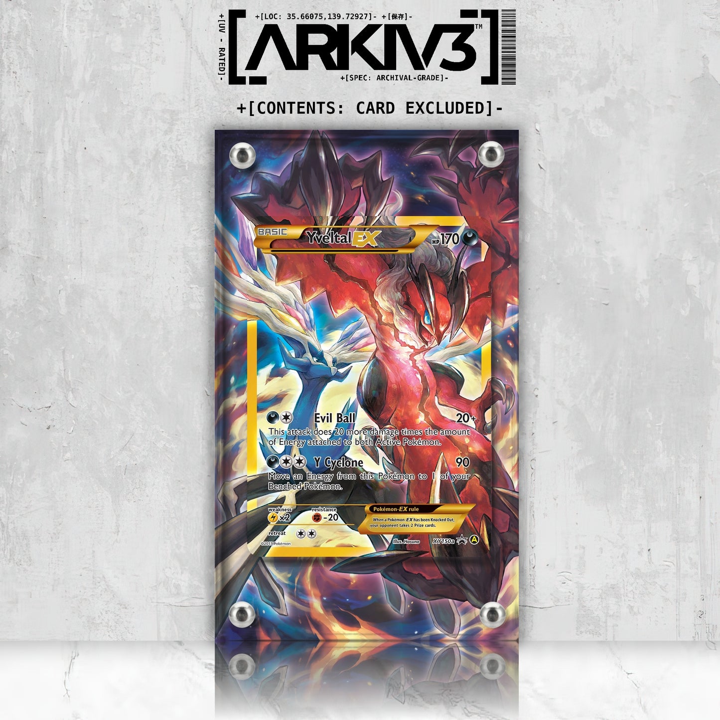 [UNIT: XY150a] // Yveltal EX Extended Art Display Case - Raw