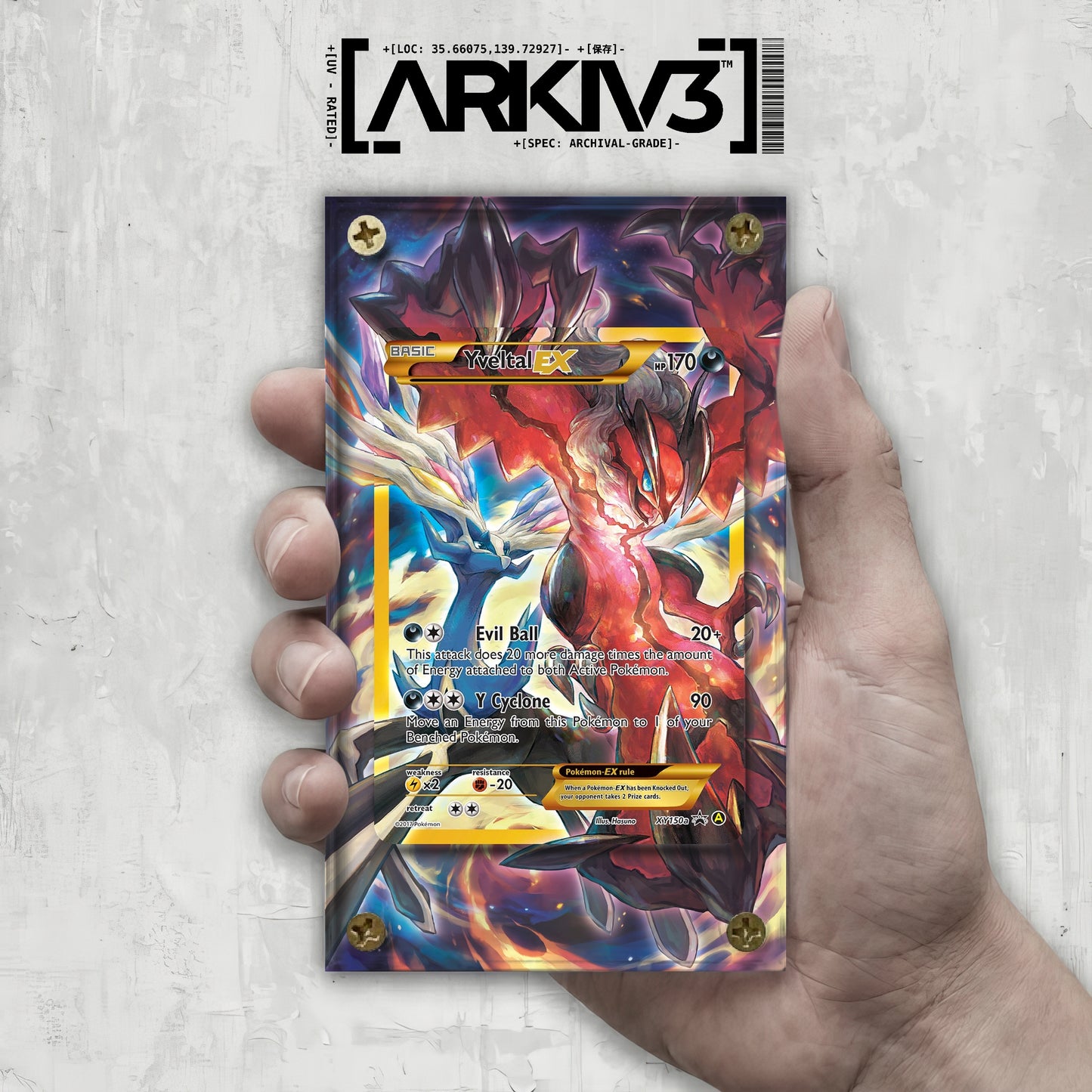 [UNIT: XY150a] // Yveltal EX Extended Art Display Case - Raw