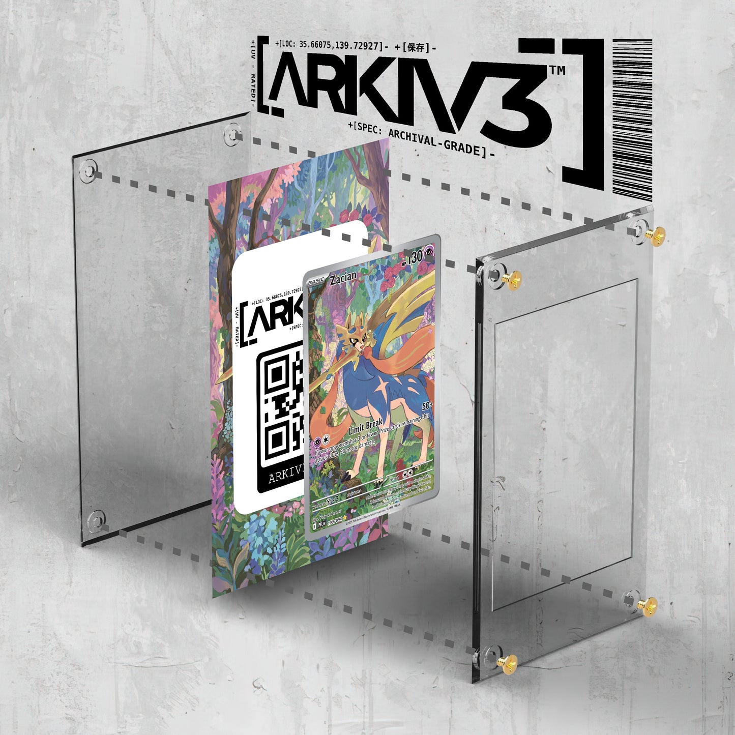 [UNIT: 100/94] // Zacian Extended Art Display Case - Raw