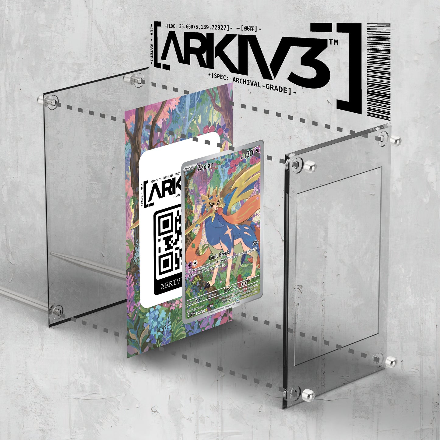 [UNIT: 100/94] // Zacian Extended Art Display Case - Raw