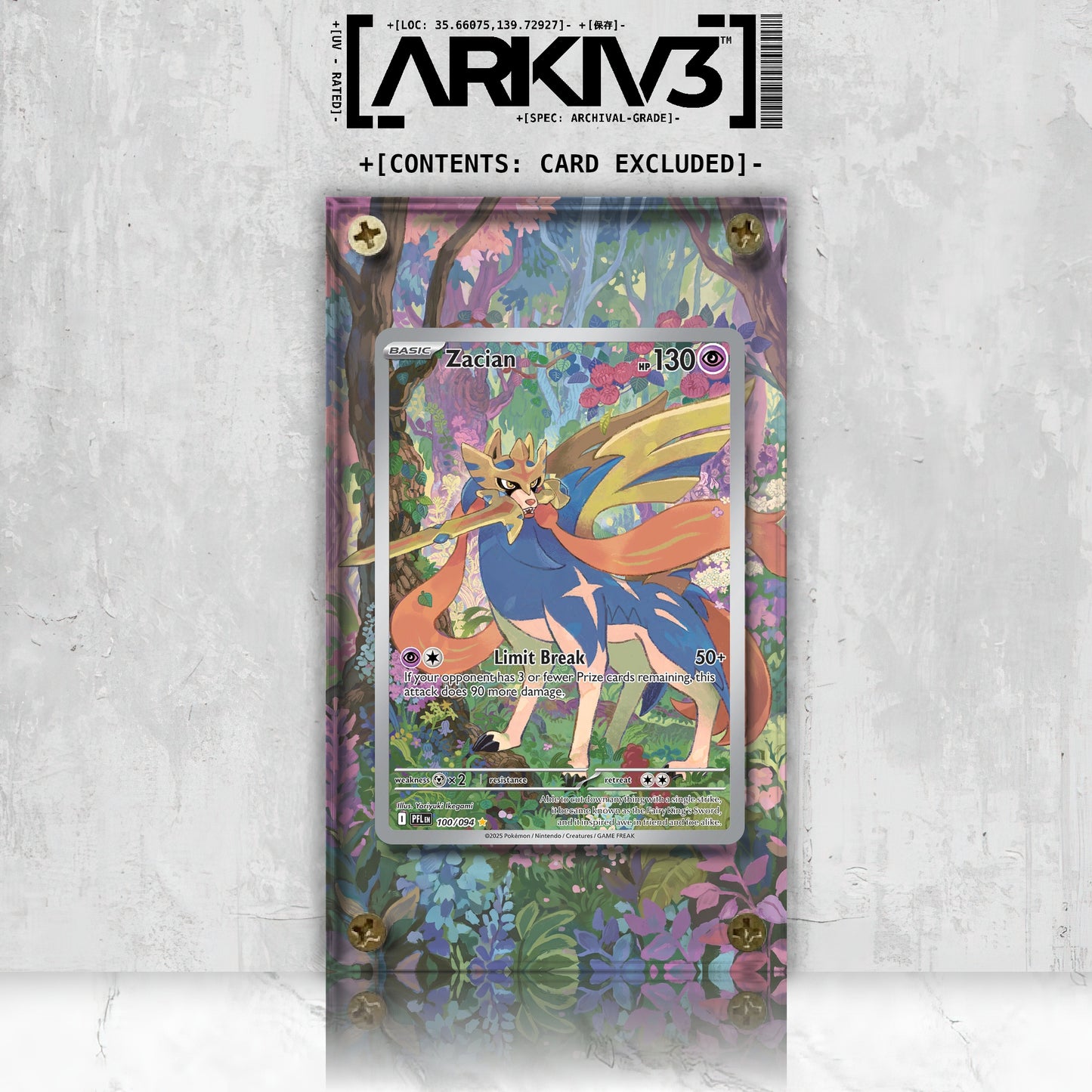 [UNIT: 100/94] // Zacian Extended Art Display Case - Raw