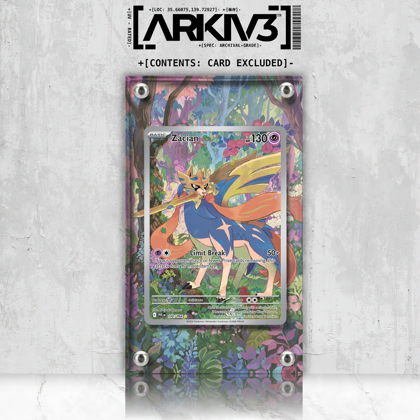 [UNIT: 100/94] // Zacian Extended Art Display Case - Raw