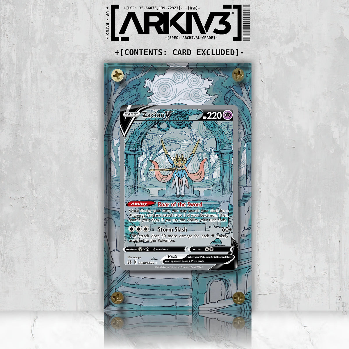 [UNIT: GG48/70] // Zacian V Extended Art Display Case - Raw