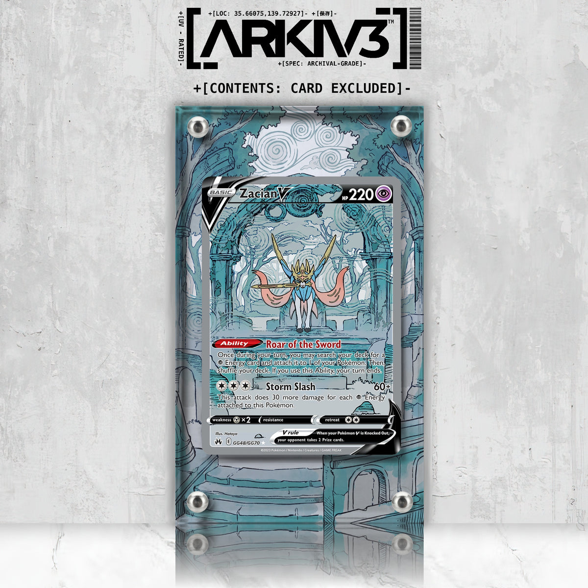 [UNIT: GG48/70] // Zacian V Extended Art Display Case - Raw