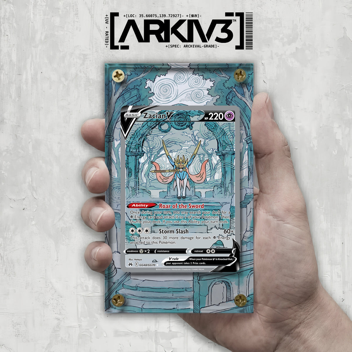 [UNIT: GG48/70] // Zacian V Extended Art Display Case - Raw