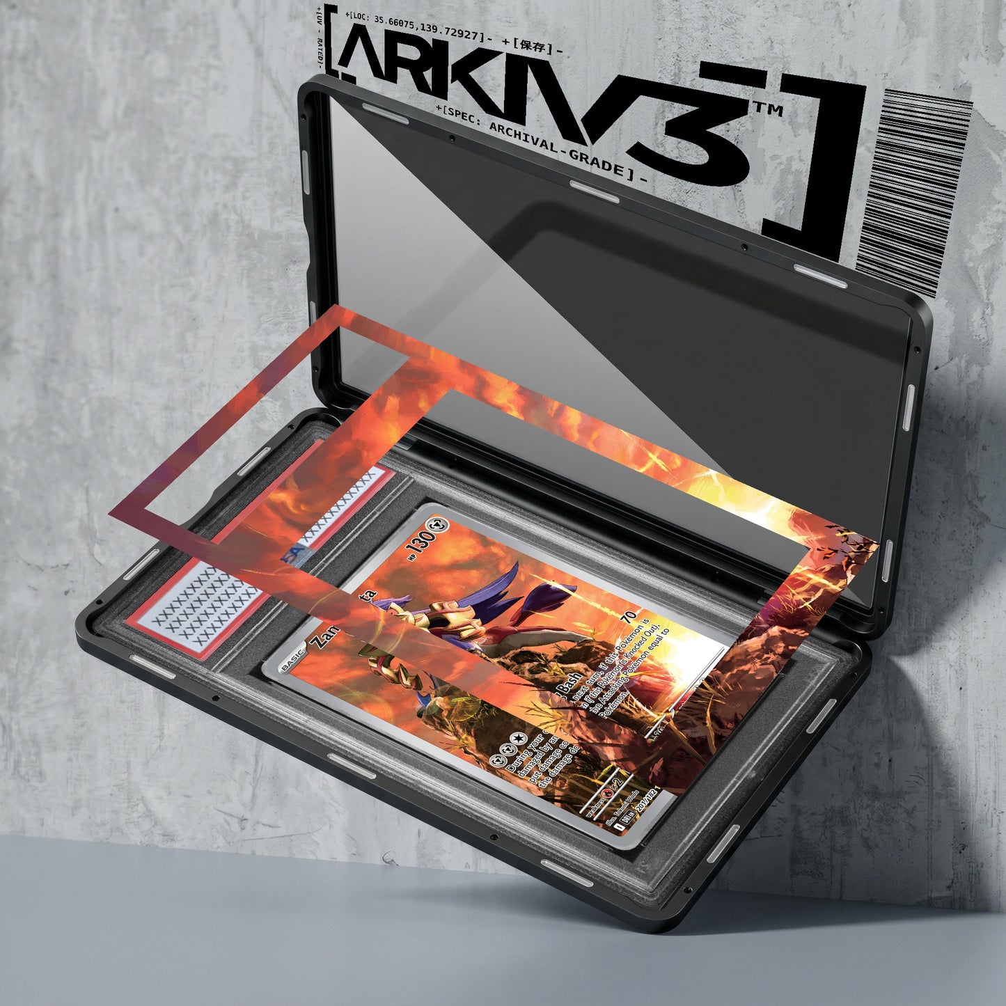 ARKIV3 PSA graded exploded mockup