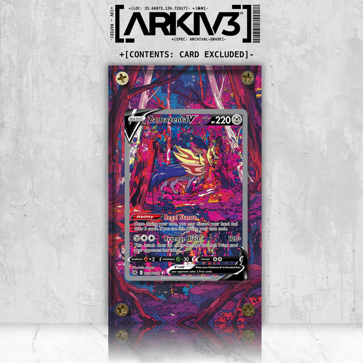 [UNIT: GG54/70] // Zamazenta V Extended Art Display Case - Raw