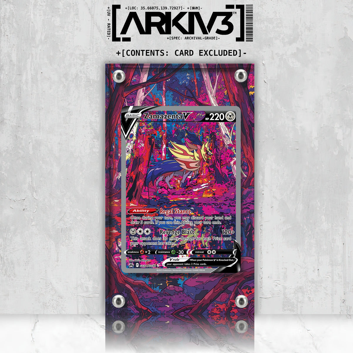 [UNIT: GG54/70] // Zamazenta V Extended Art Display Case - Raw