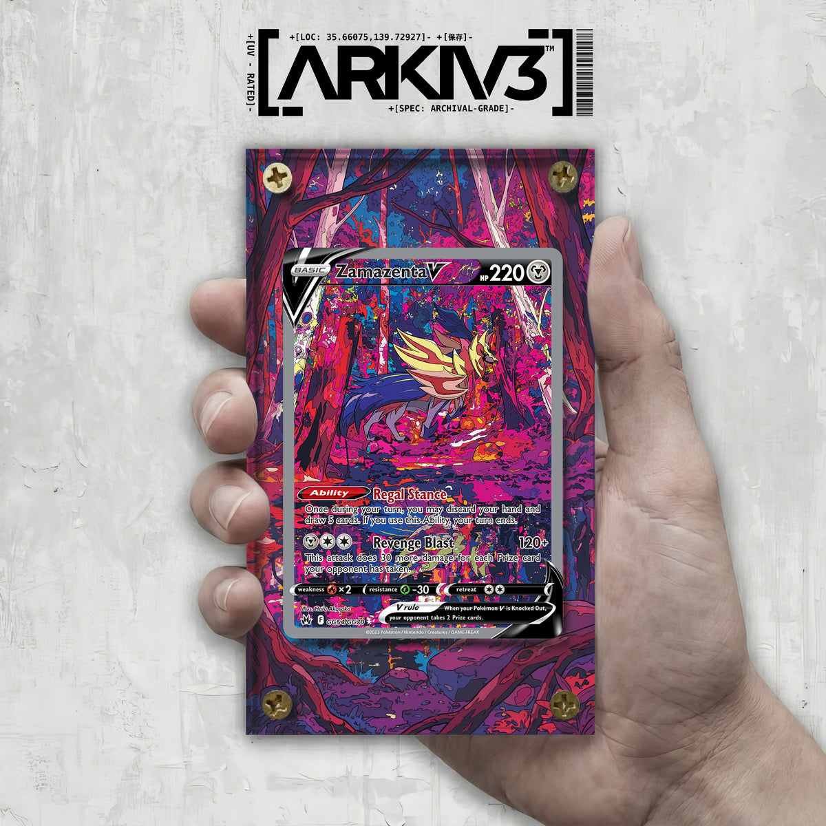 [UNIT: GG54/70] // Zamazenta V Extended Art Display Case - Raw