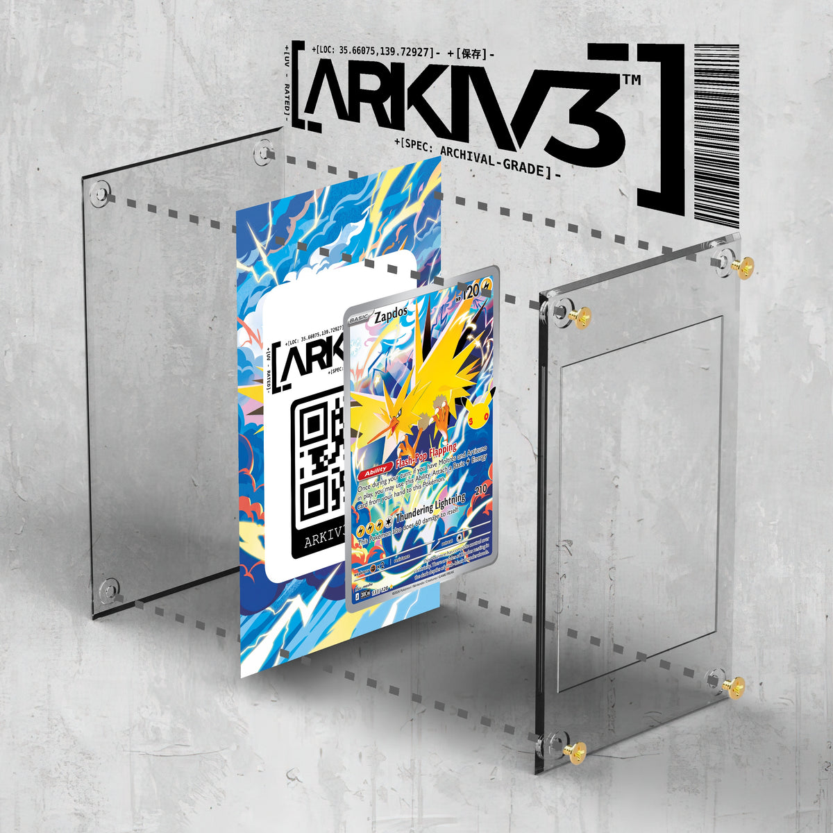 [UNIT: 133/128] // Zapdos Extended Art Display Case - Raw