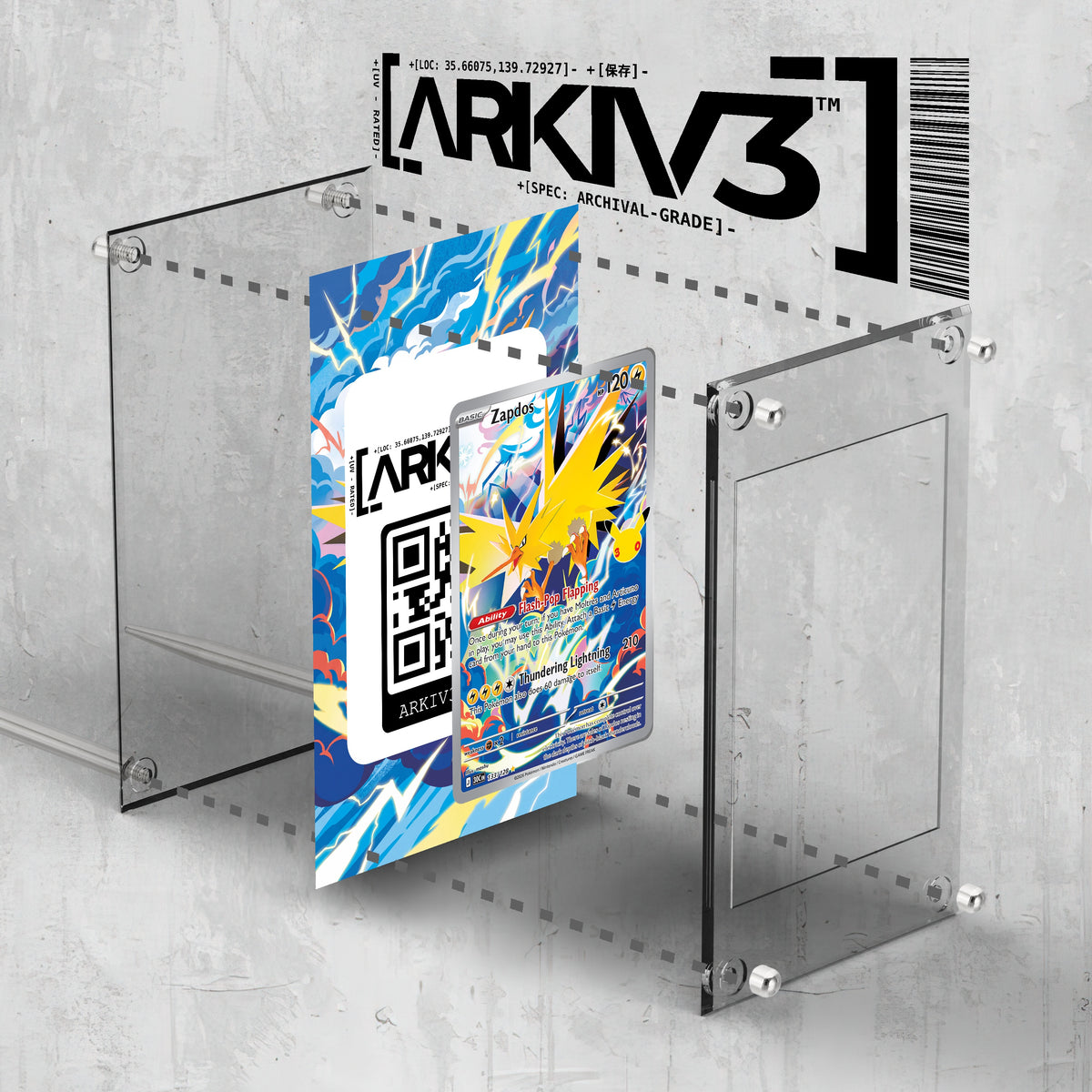 [UNIT: 133/128] // Zapdos Extended Art Display Case - Raw