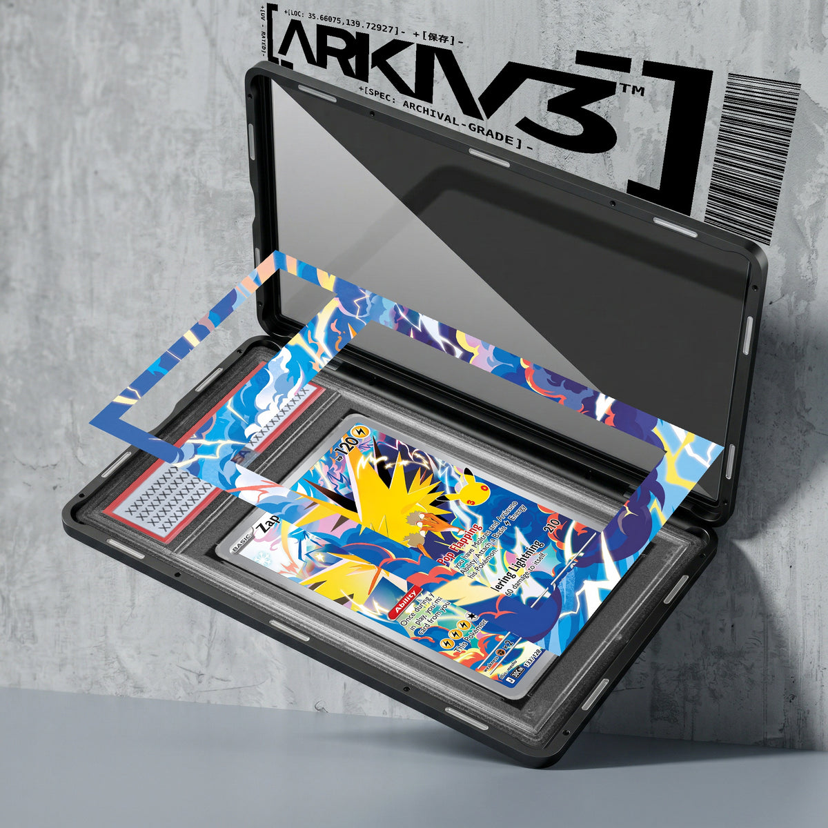 ARKIV3 PSA graded exploded mockup