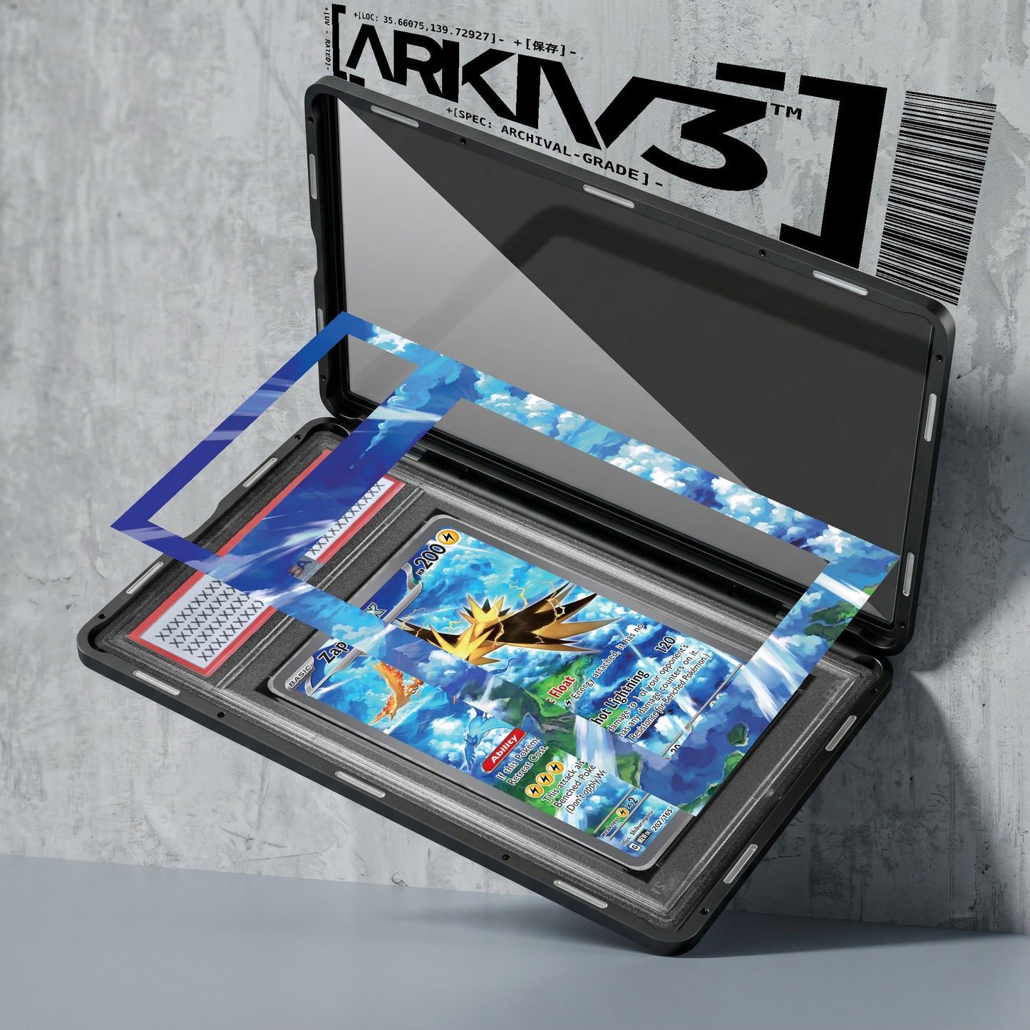 ARKIV3 PSA graded exploded mockup