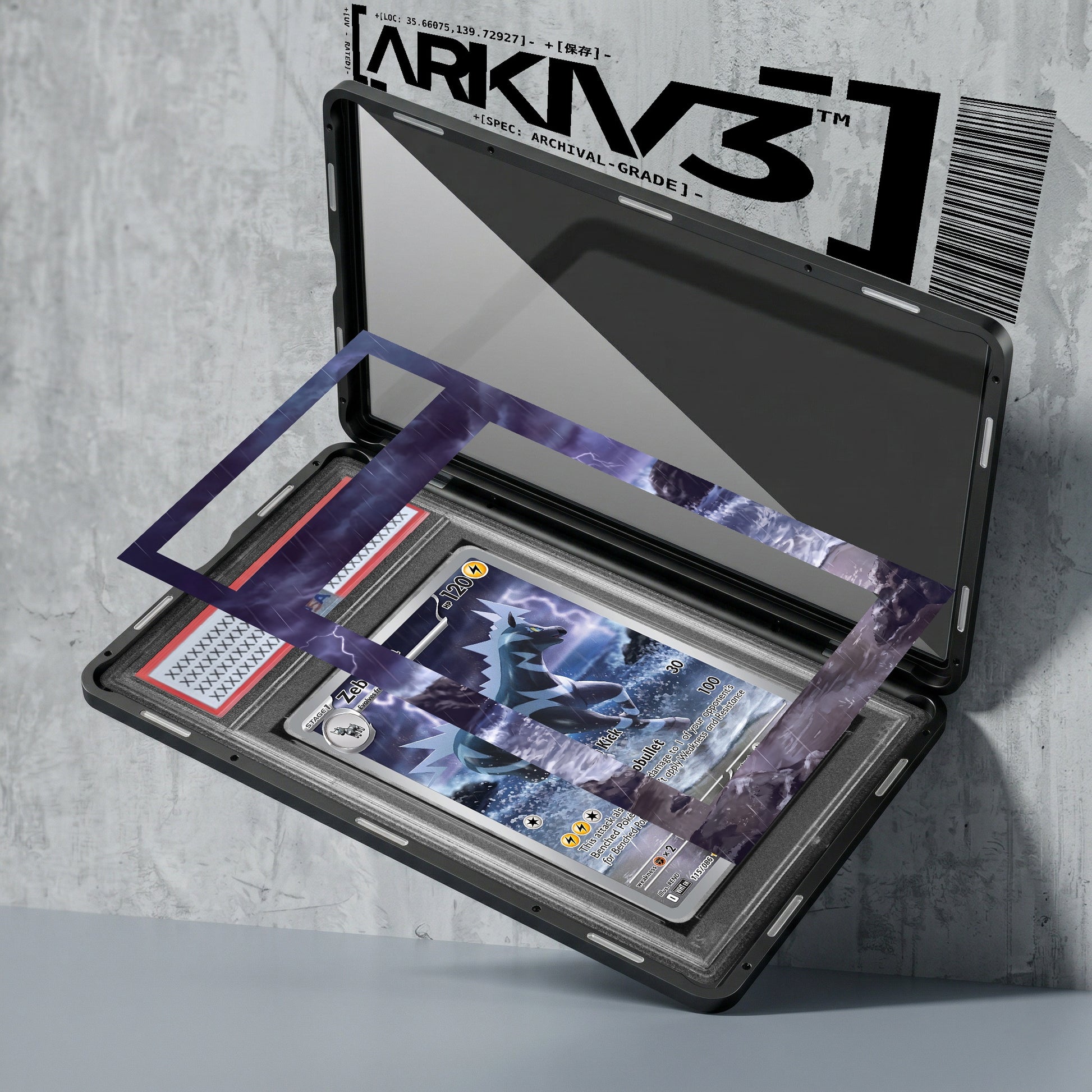 ARKIV3 PSA graded exploded mockup